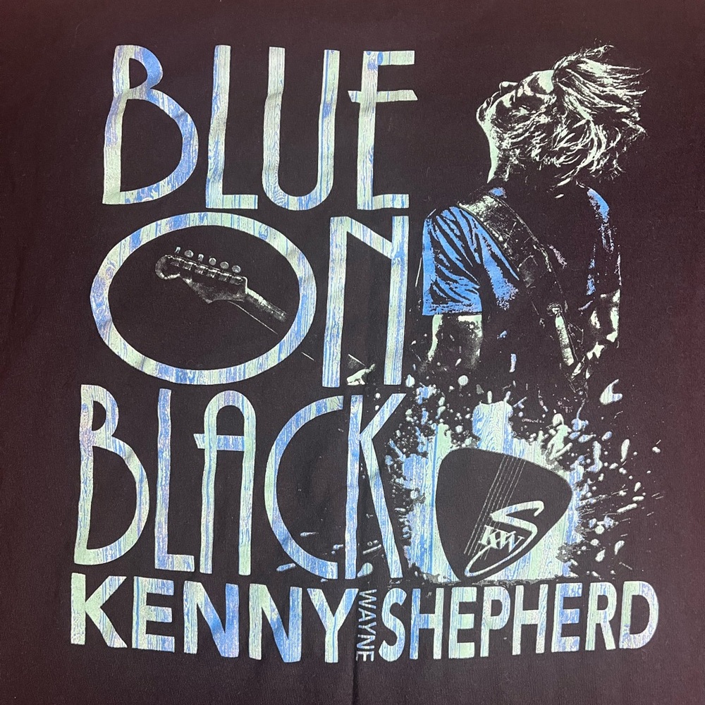 Kenny Wayne Shepherd Blue On Black T-Shirt Size L